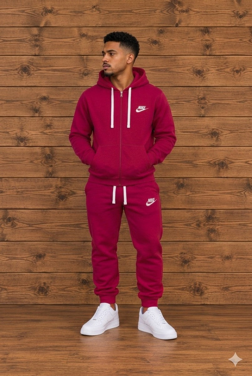 Nike Dark Red Sweatsuit Set