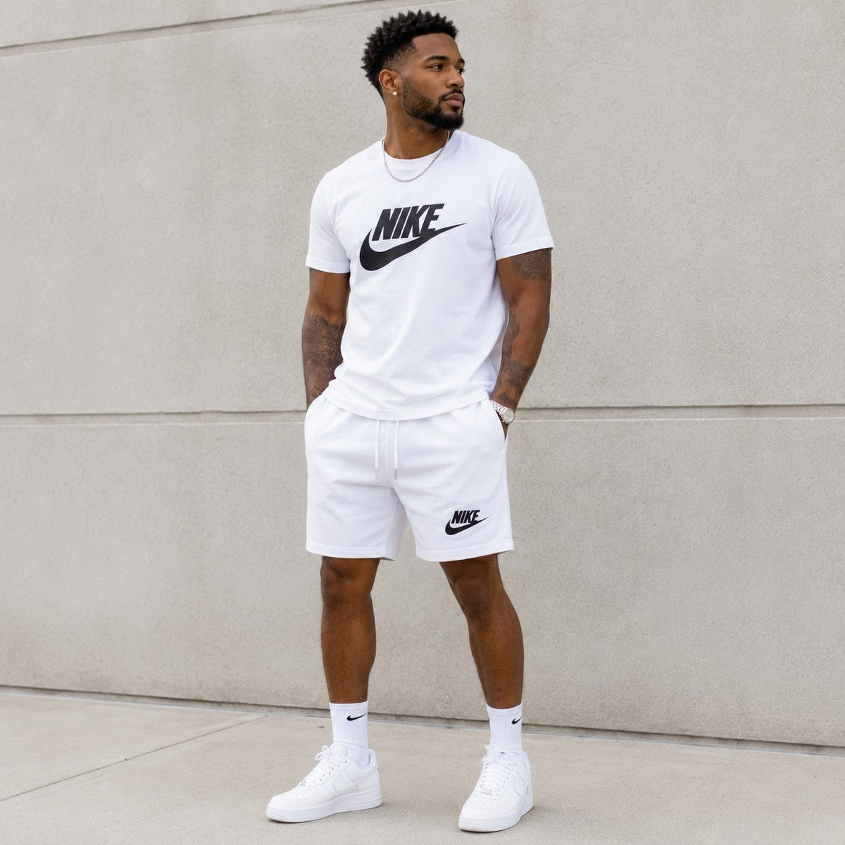 Nike White Short Set