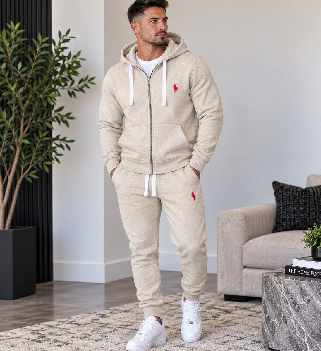 Polo Ralph Lauren Cream Sweatsuit Set