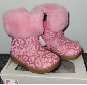 UGG Jorie II Glitter Leopard Genuine Shearling BABY Boot (0/1)