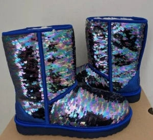 UGG CLASSIC SHORT SEQUIN SPARKLE WOMEN'S BOOTS SIZE US 6/UK 4 NEW