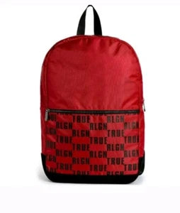 True Religion Men's Logo Block Military Backpack Bag in Ruby Red