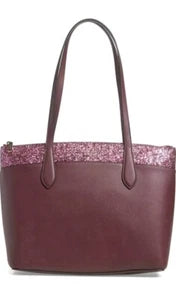 Kate Spade New York Flash Glitter Cherrywood Tote