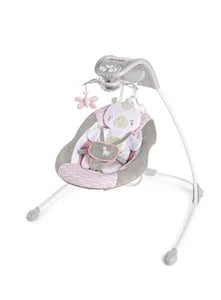 Ingenuity InLighten Cradling Plug-In Swing with  Mobile in the Flora the Unicorn